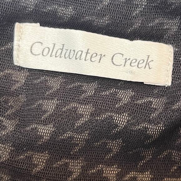 Coldwater Creek Womens 2X Black White Chevron Print Long Sleeve Pullover Blouse - Picture 3 of 9